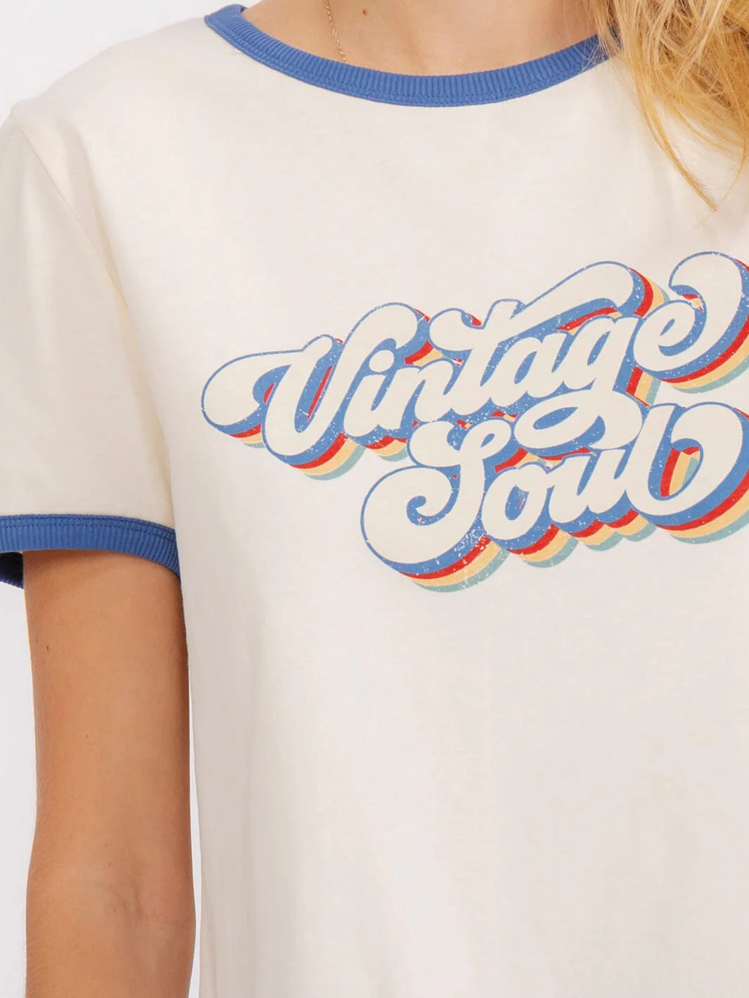 Vintage Soul Trim Sleeve Graphic Tee