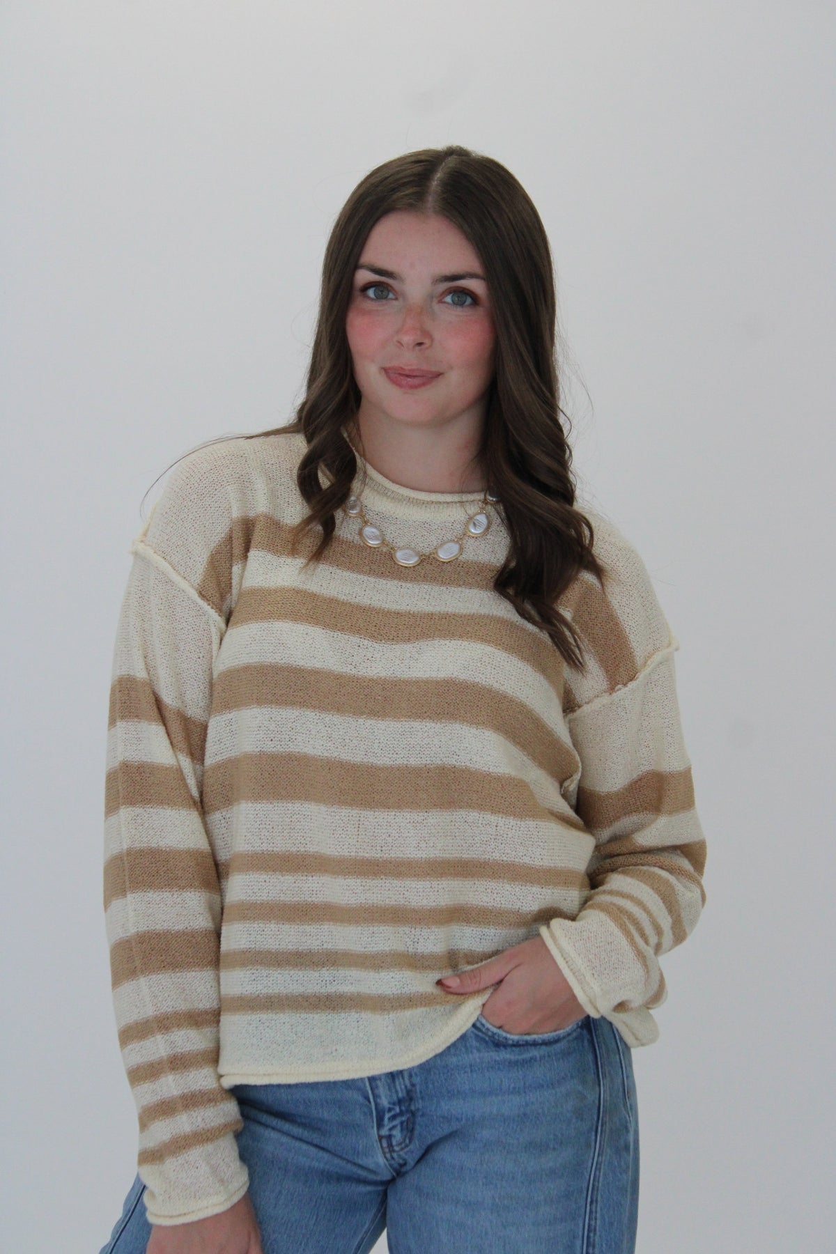 Iced Latte Striped Sweater
