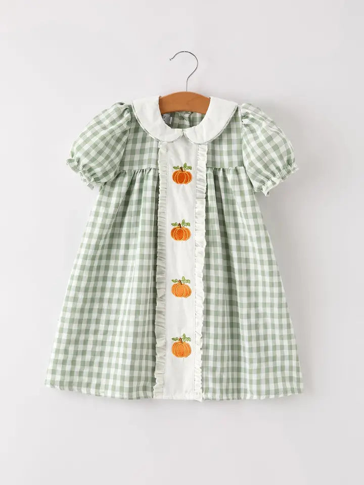 Preppy Pumpkins Girls Dress