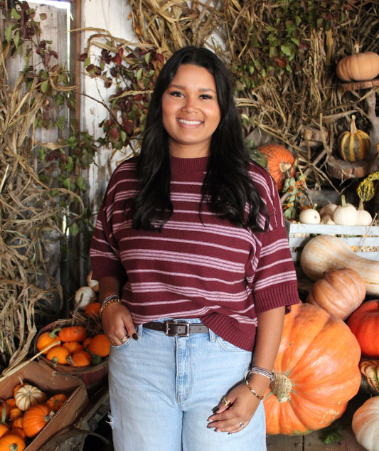 Autumn Wine Knit Top