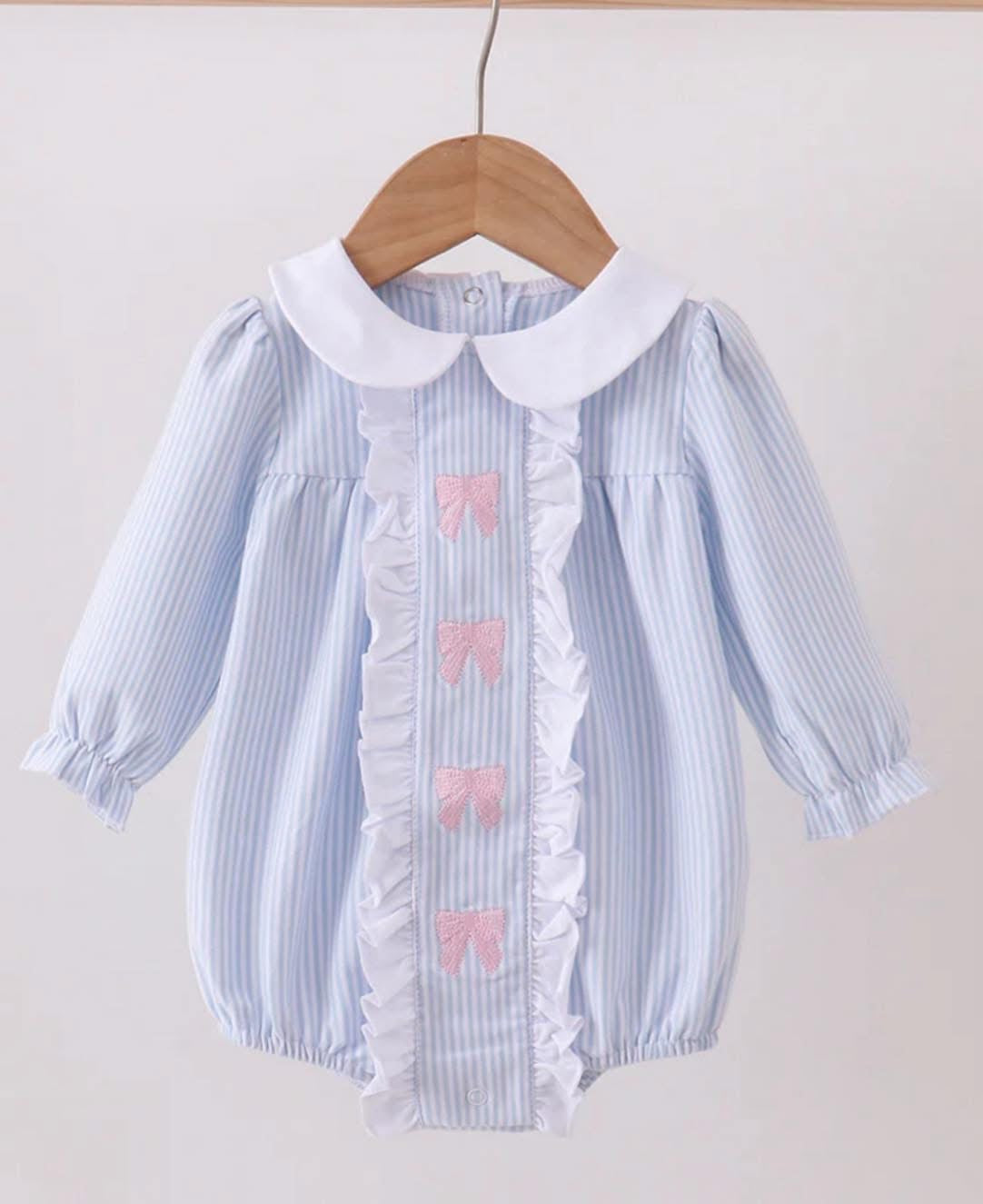 Striped Bow Collared Bubble