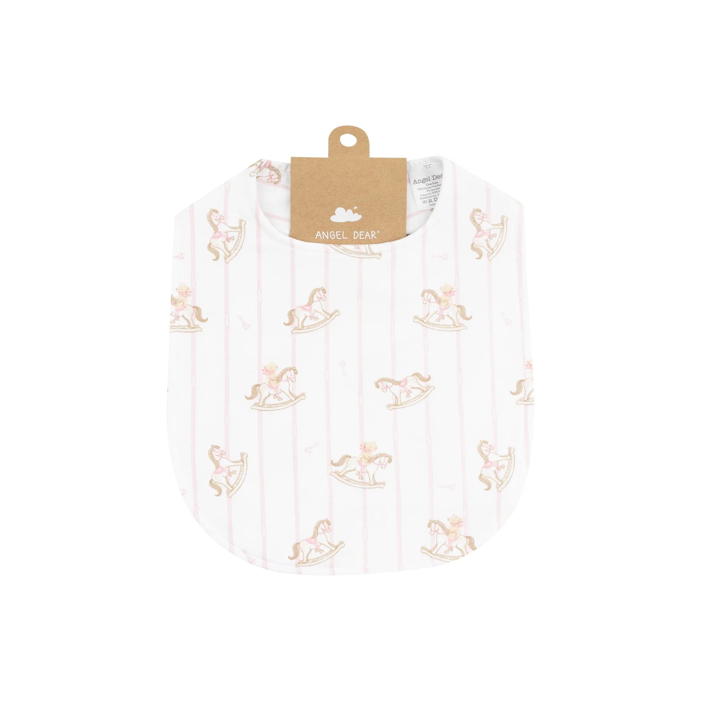 Feeding Bib - Vintage Rocking Horse Pink