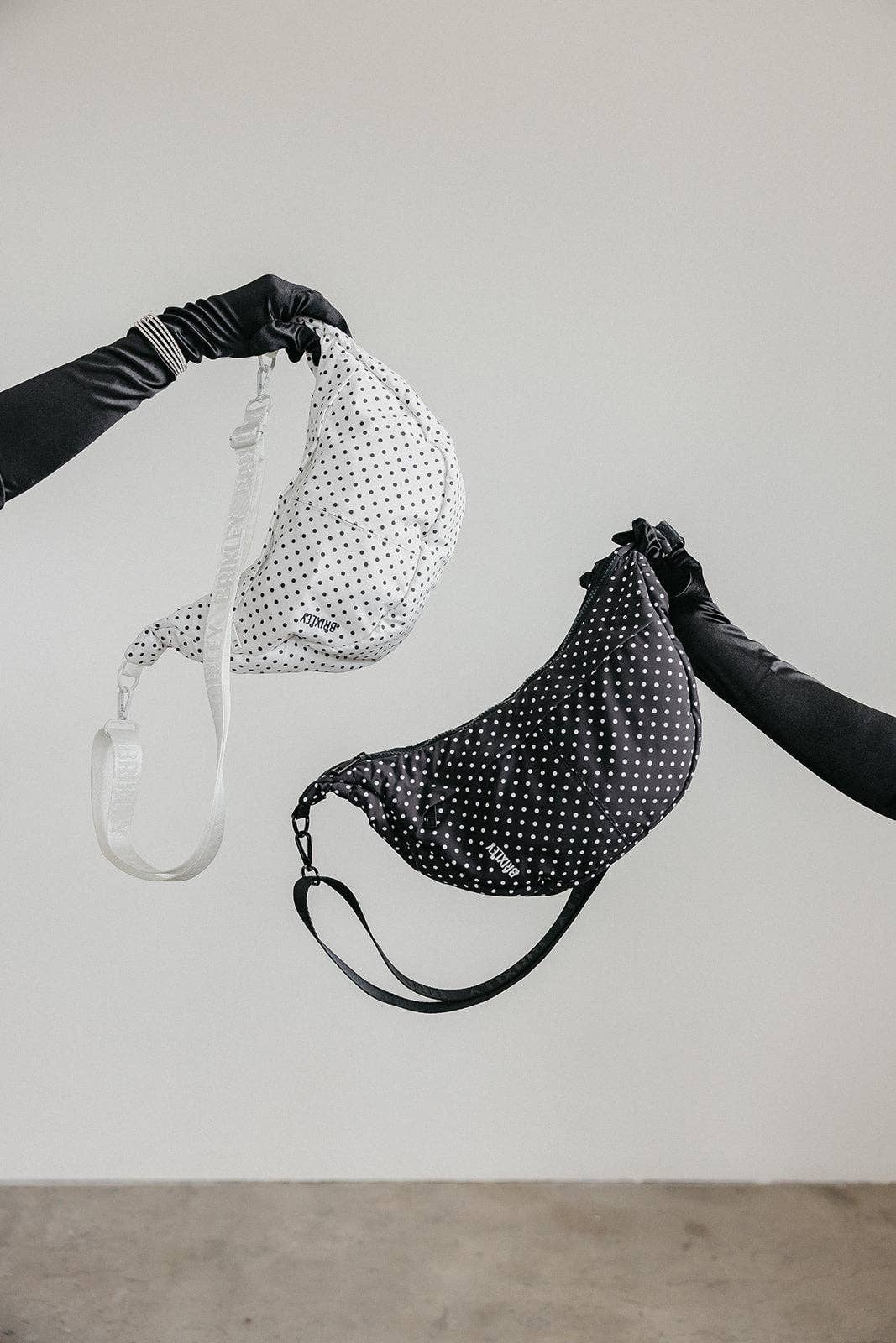 Brixley Crescent Bag- Pearl Dot