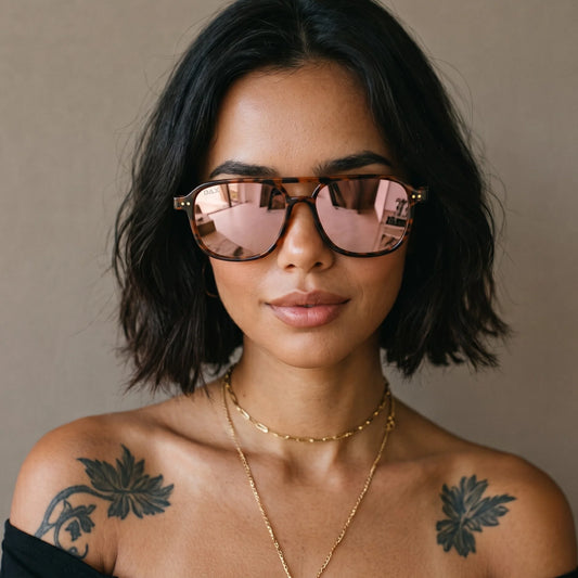 Dax Polarized Sunglasses - Briggs - Pink Cheetah