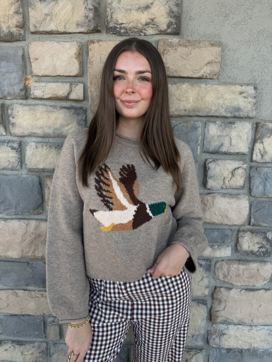 Oh My Mallard Sweater- Oatmeal