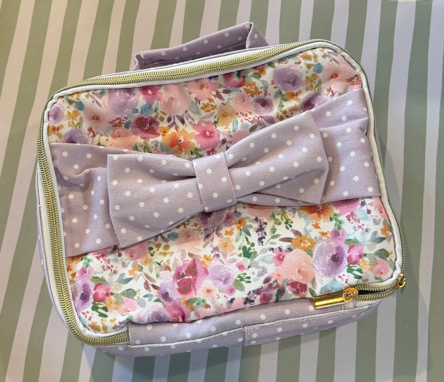 Polka Dot Bow & Floral Lunchbox