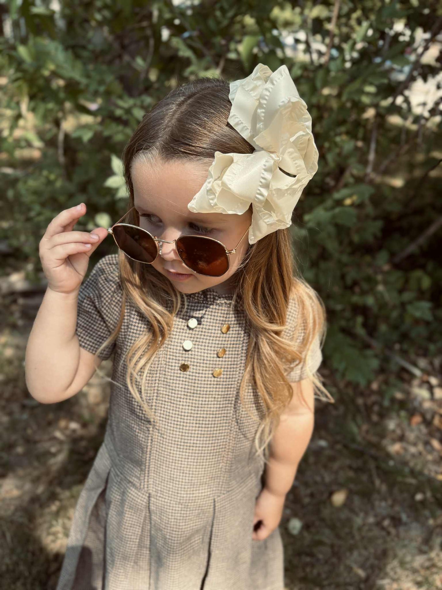 Ruffled Collar Drop Waist Dress