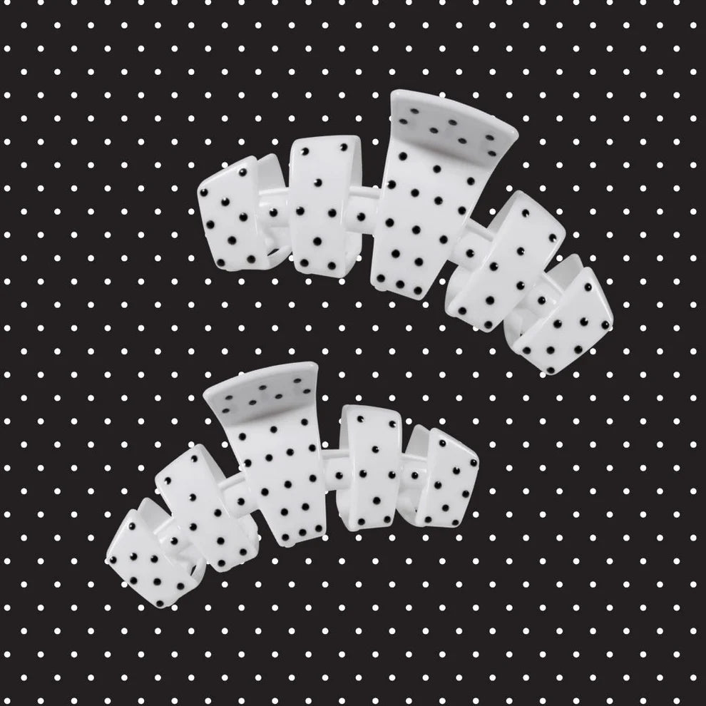 Classic White Polka Dot Party Medium Claw Clip - Medium