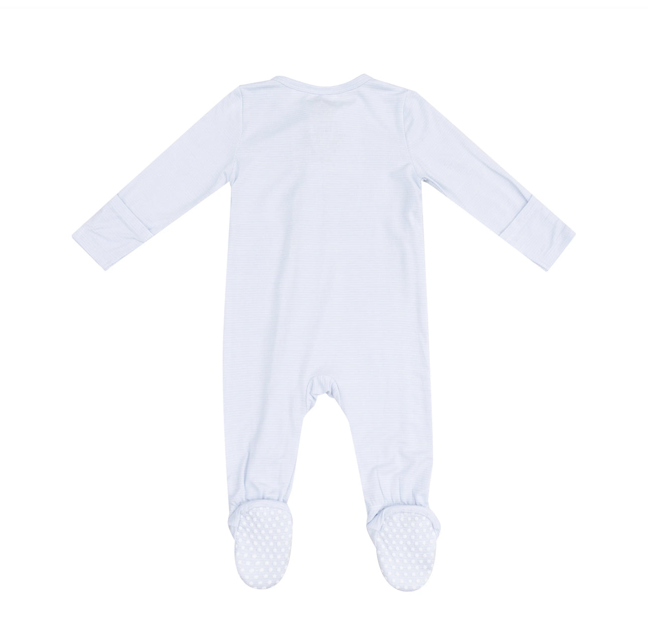 2 Way Zipper Footie - Stripe Classic Blue
