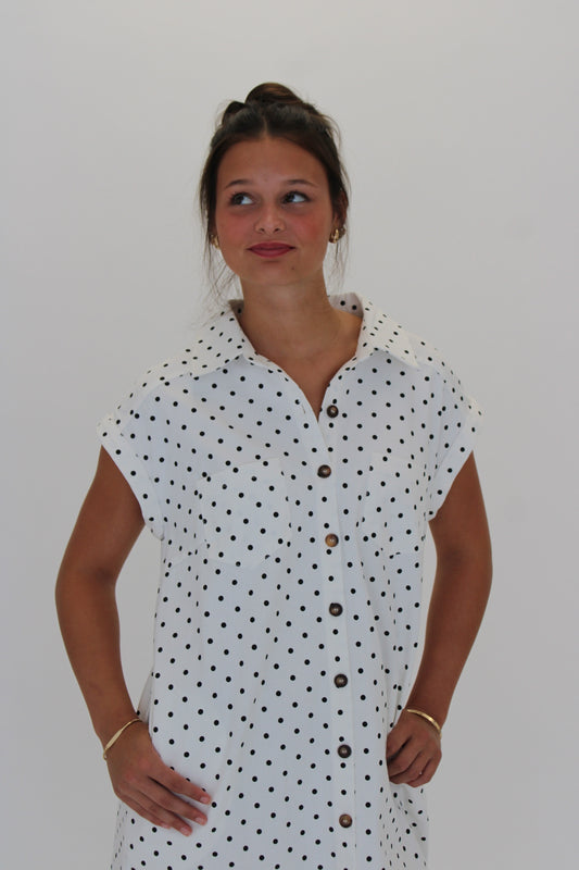Dotted in Denim Dress