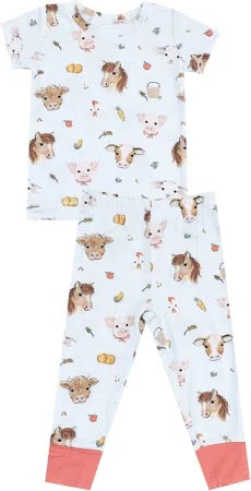 Vintage Farm Animals 2 Piece Set