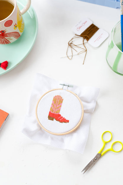 Cross Stitch Kit: Cowboy Boot