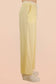 Lace Trim Detail Knit Pants- Butter Yellow