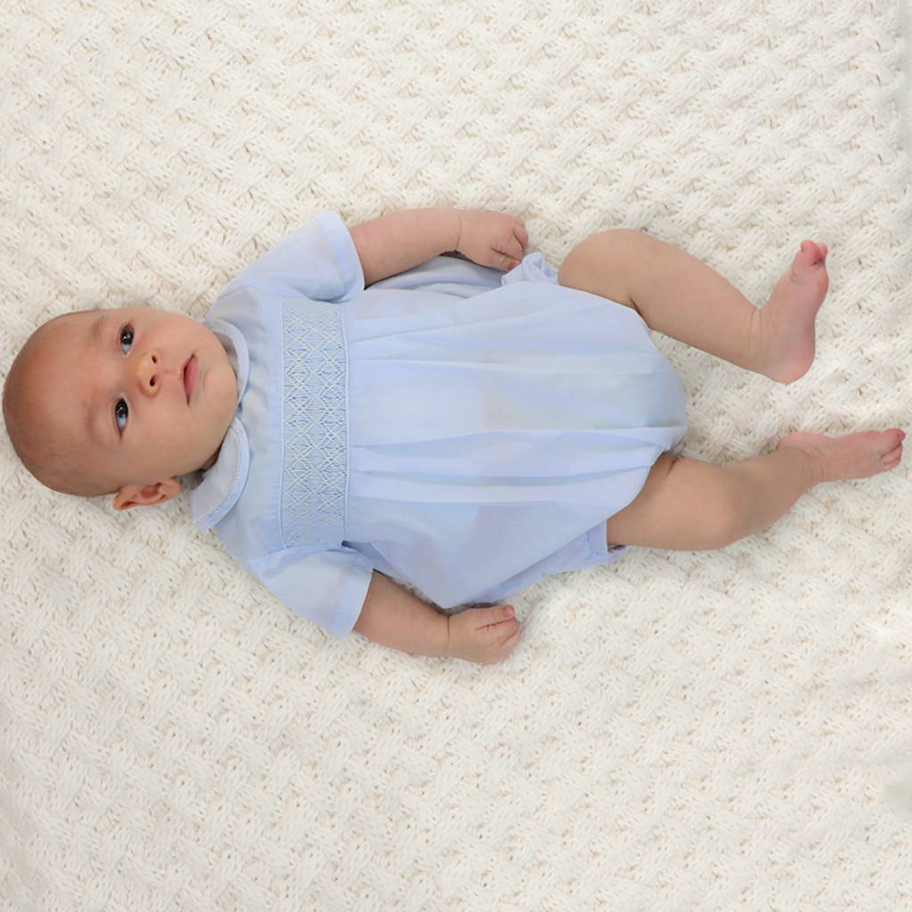 Baby Blue Smocked Bubble