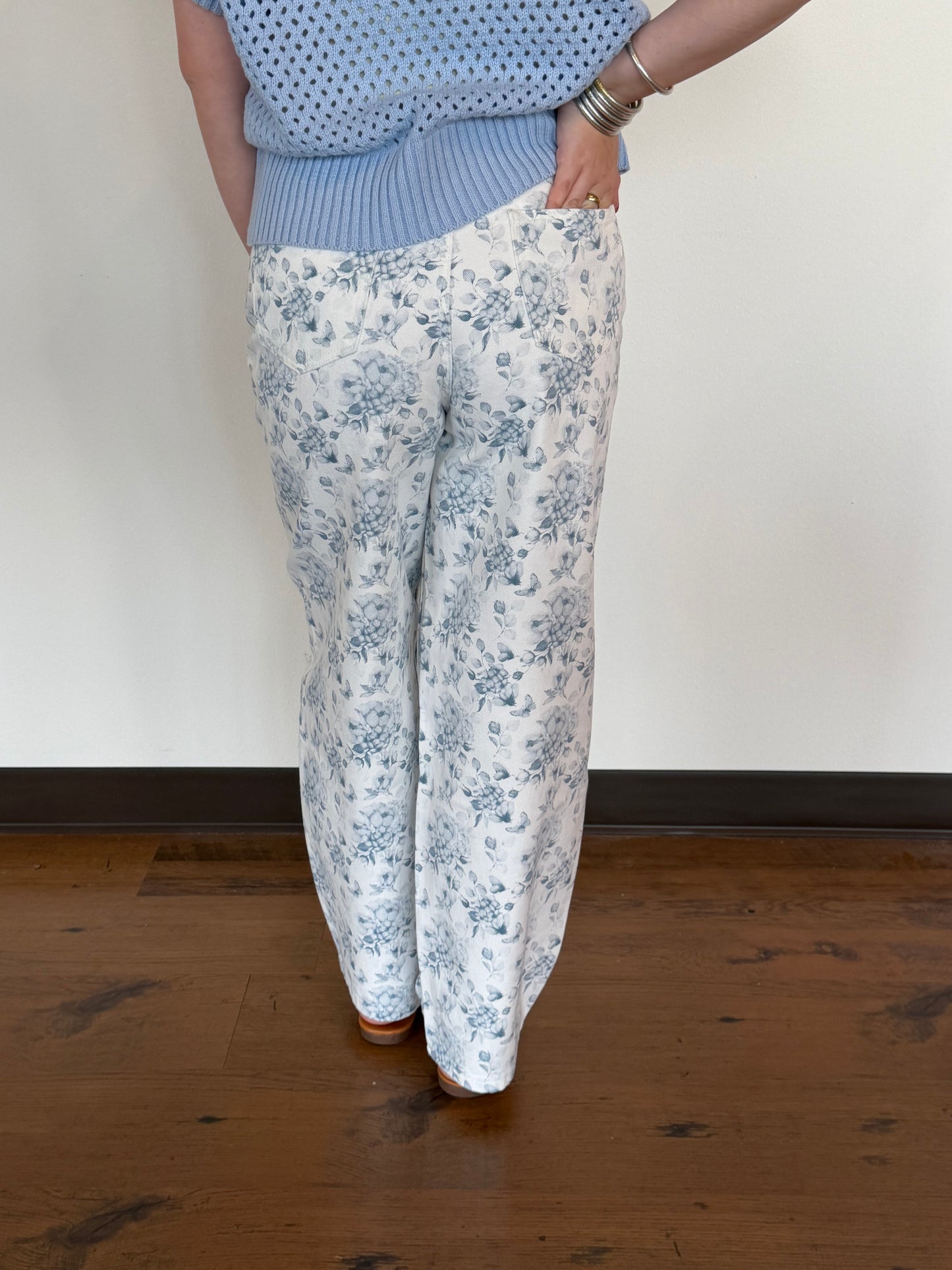 Landri Floral Barrel Jeans