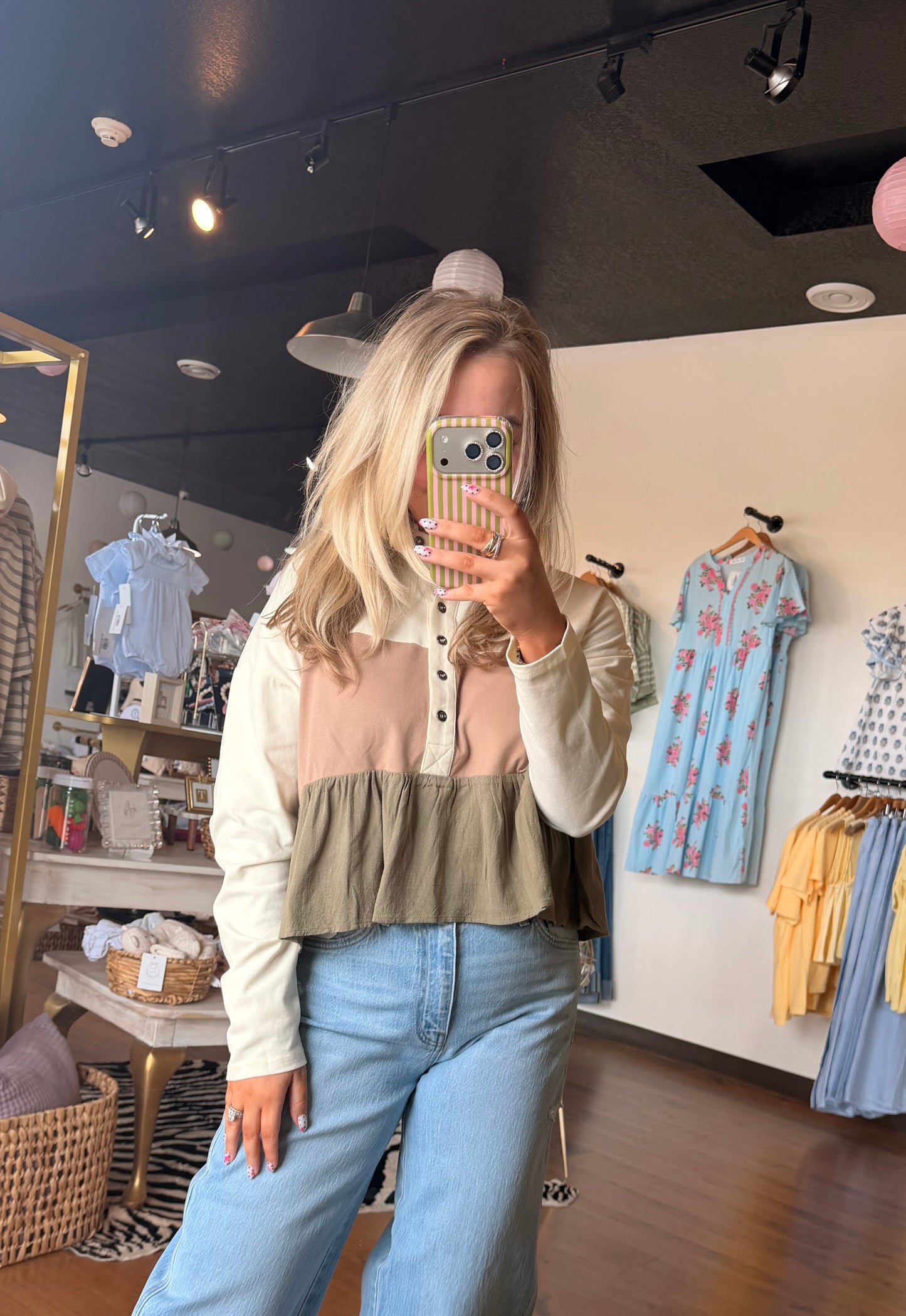 Canyon Color Block Blouse