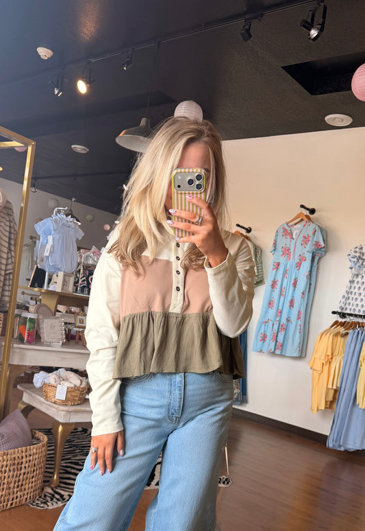 Canyon Color Block Blouse