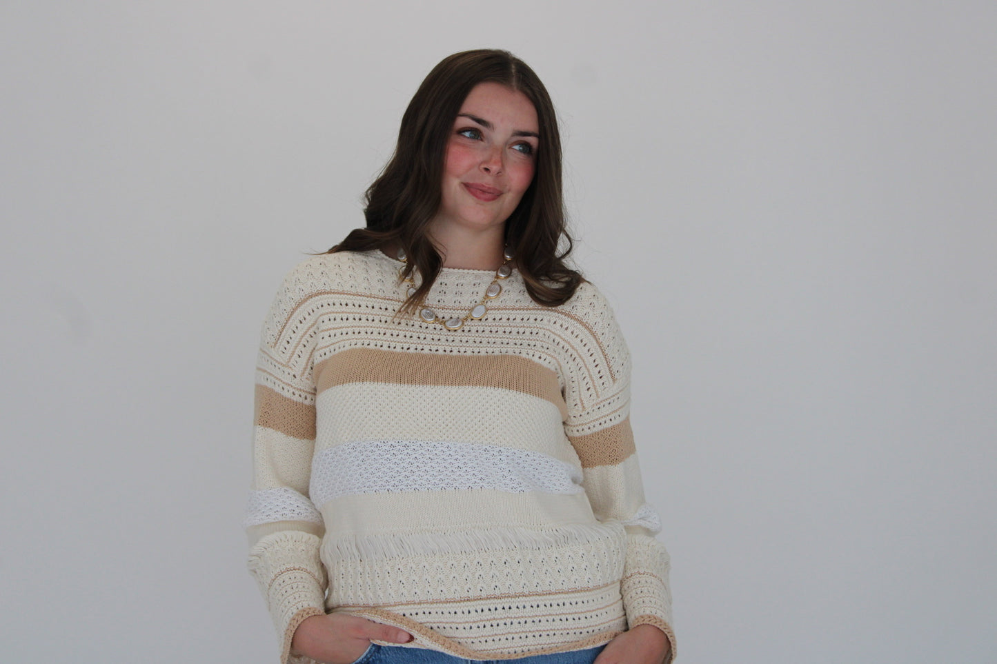 Neutral Days Striped Sweater