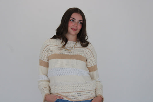 Neutral Days Striped Sweater
