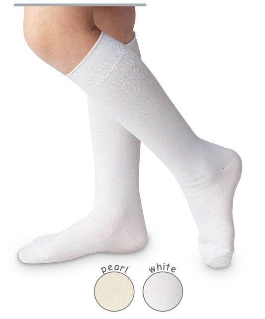Jefferies Socks Classic White Nylon Knee High Socks- White