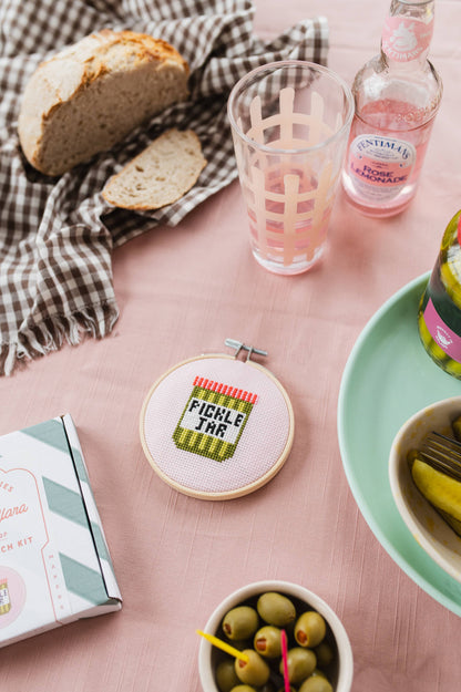 Cross Stitch Kit: Pickle Jar