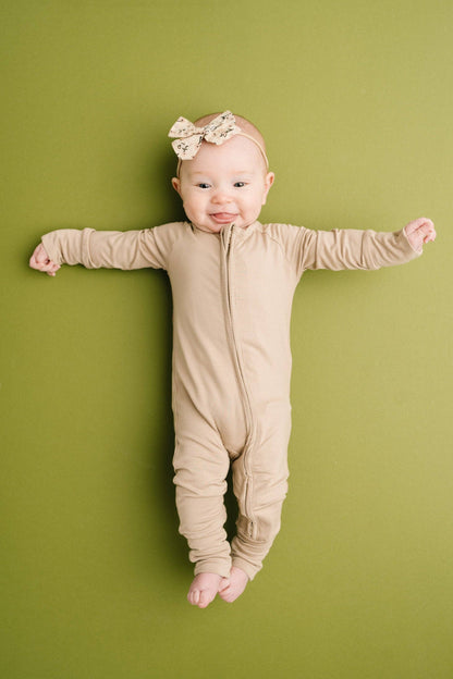 solid taupe zippy