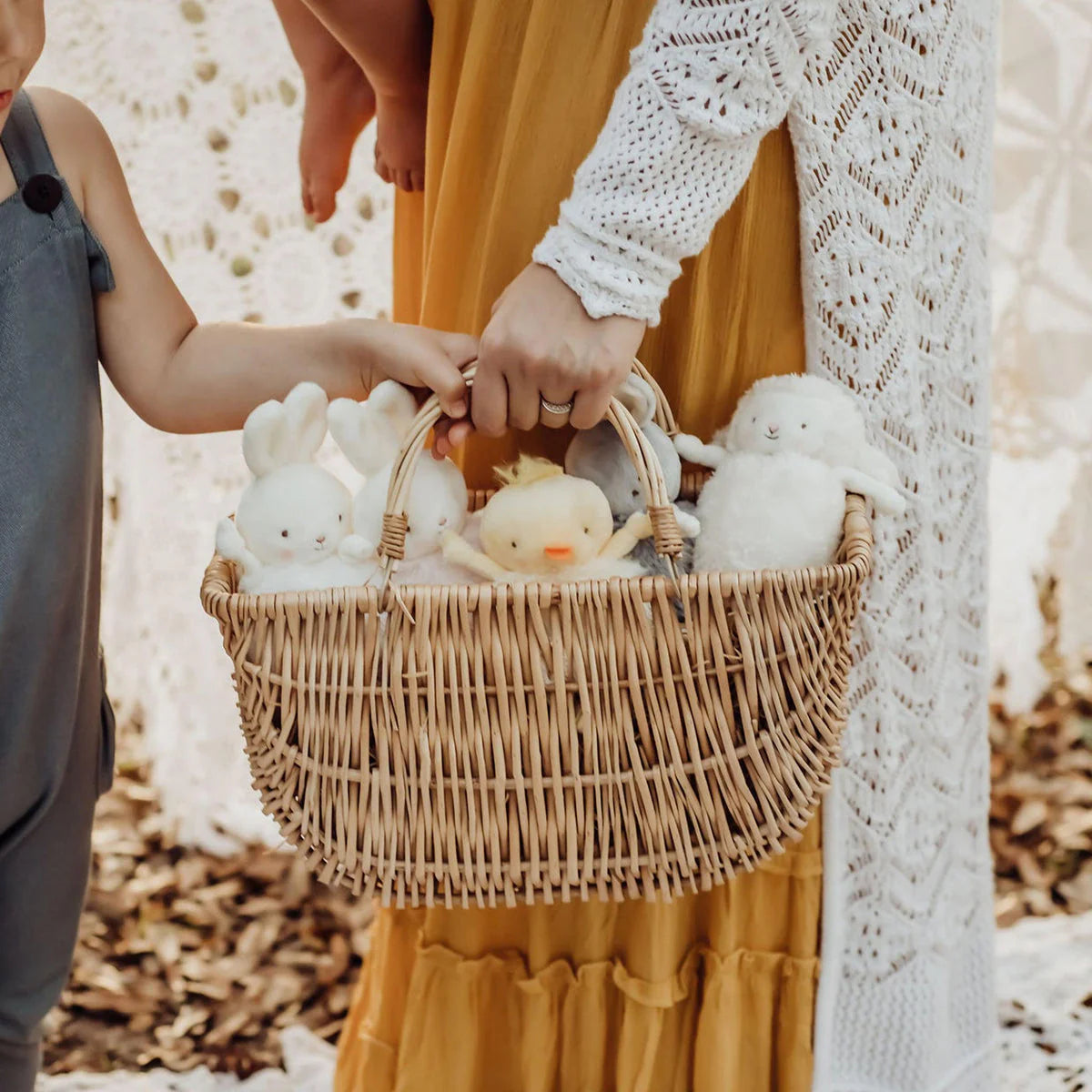 Bunnies by the Bay Stuffy- Roly Poly Bun Bun Cream Bunny