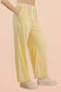 Lace Trim Detail Knit Pants- Butter Yellow