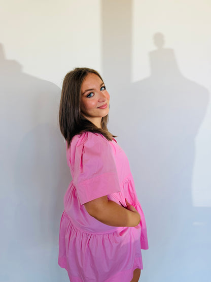 Pretty In Pink Baby Doll Dress