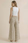 Zebra Print Wide Leg Lounge Pants