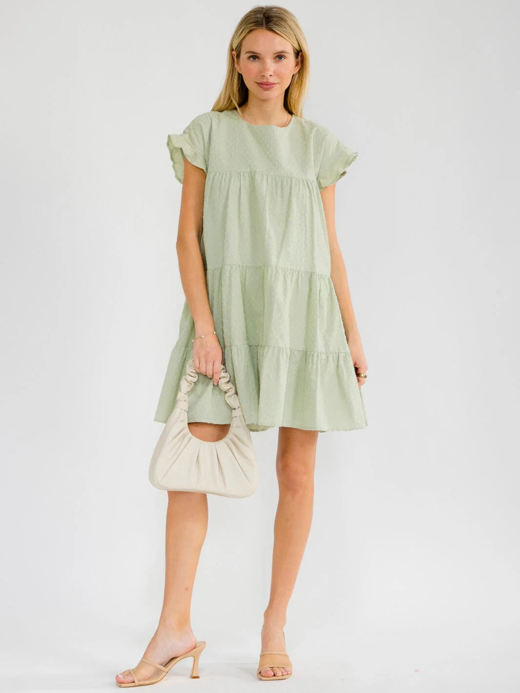 Sweet Sage Baby Doll Dress