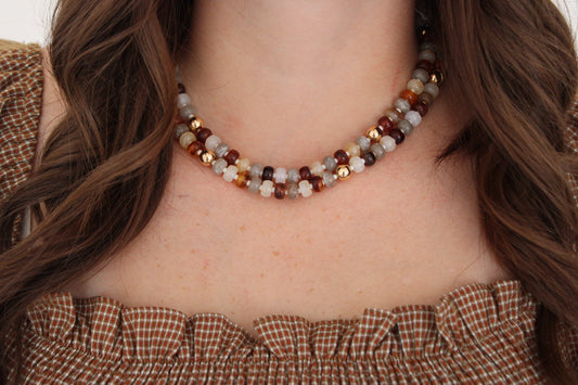 Fallish Double Beaded Necklace