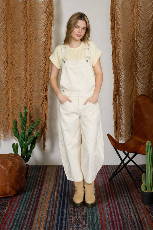Oatmilk Dreams Overalls- Ivory