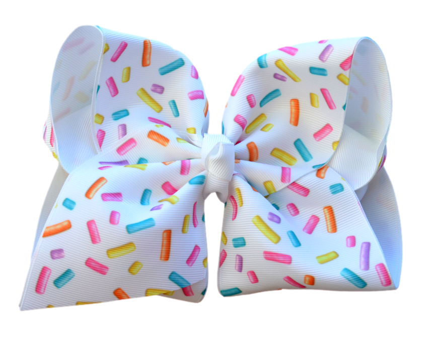Sprinkles Layered Printed Bow