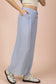 Wide Leg Woven Pants- Blue