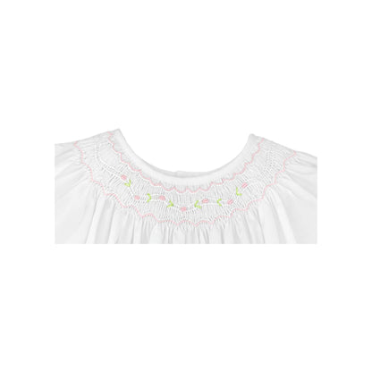Smocked Daygown with Voile Insert