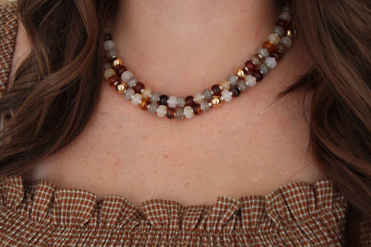Fallish Double Beaded Necklace