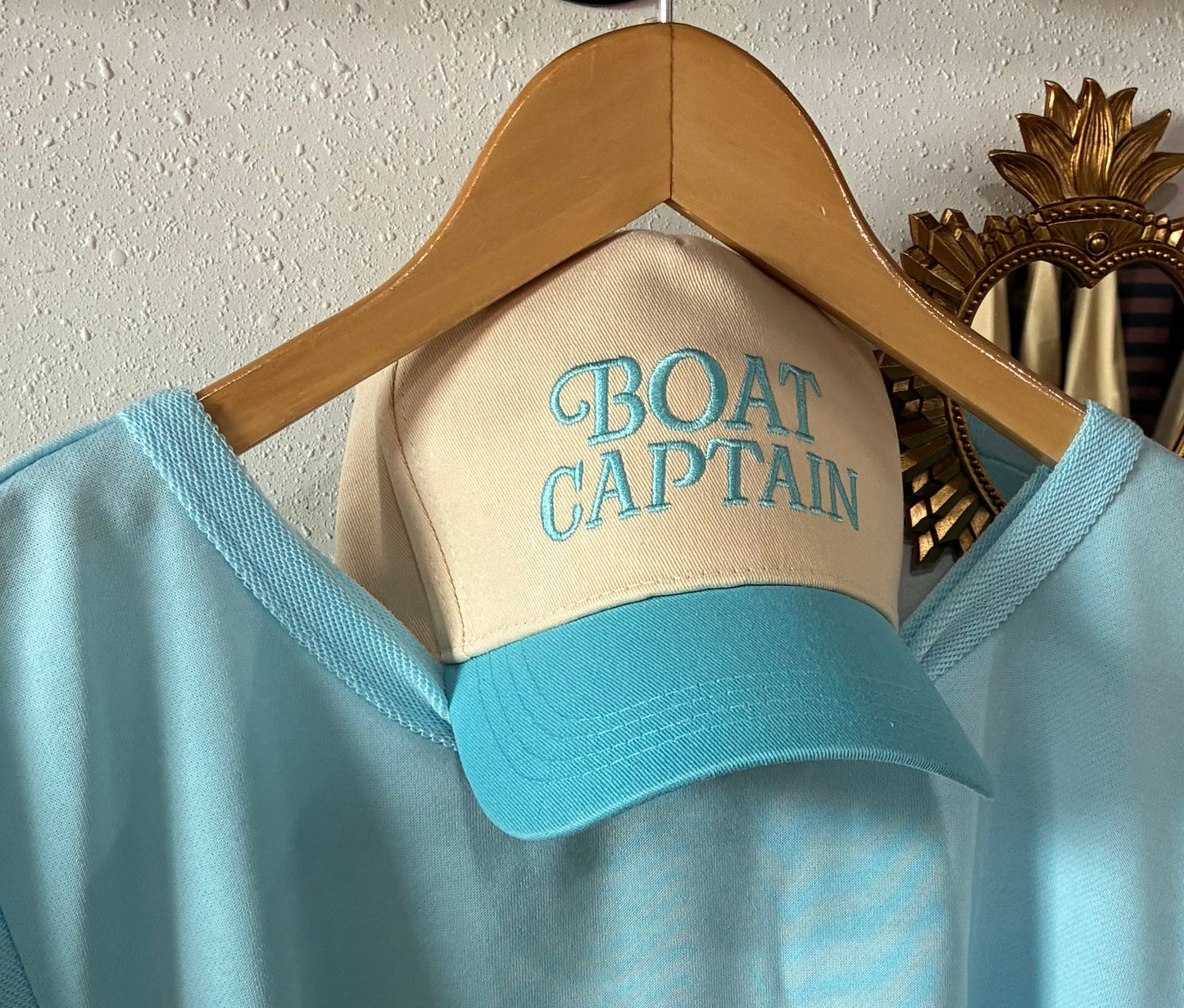 Boat Captain Hat- Aqua