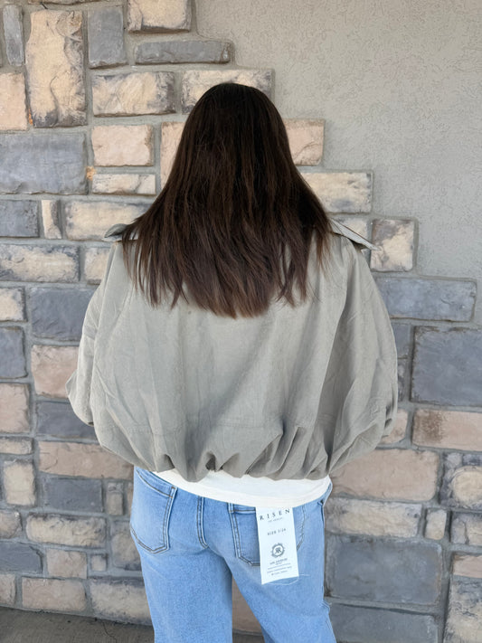 Suede Stone Bomber Jacket