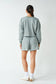 Boardwalk Stripe Crewneck Set- Sage