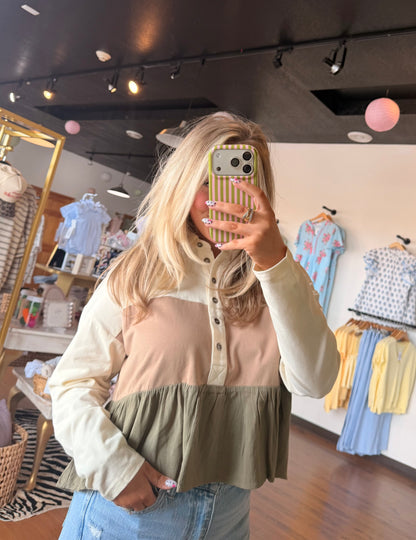 Canyon Color Block Blouse