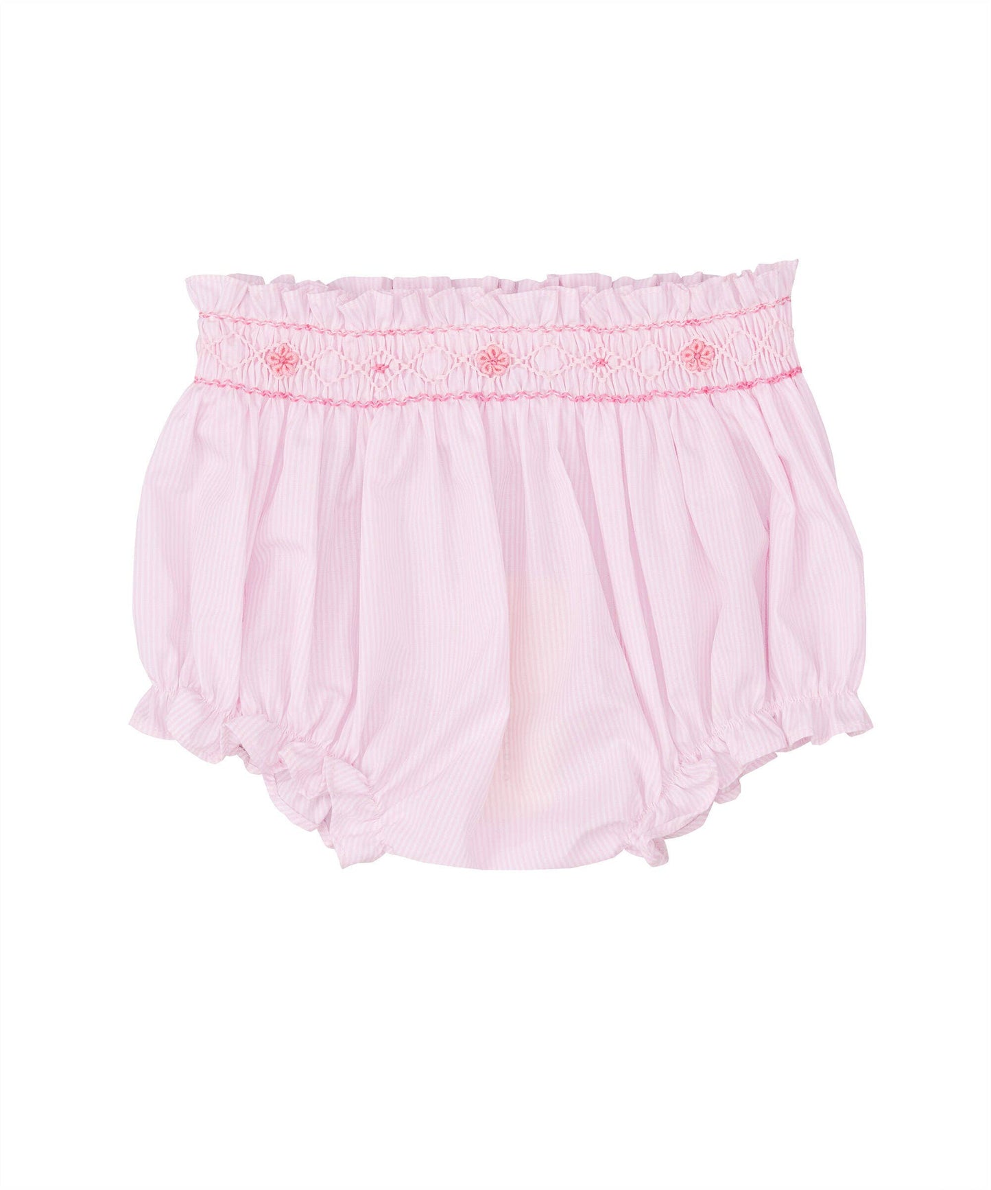 Blush Pink Stripe Smocked Bloomers