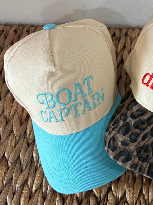 Boat Captain Hat- Aqua
