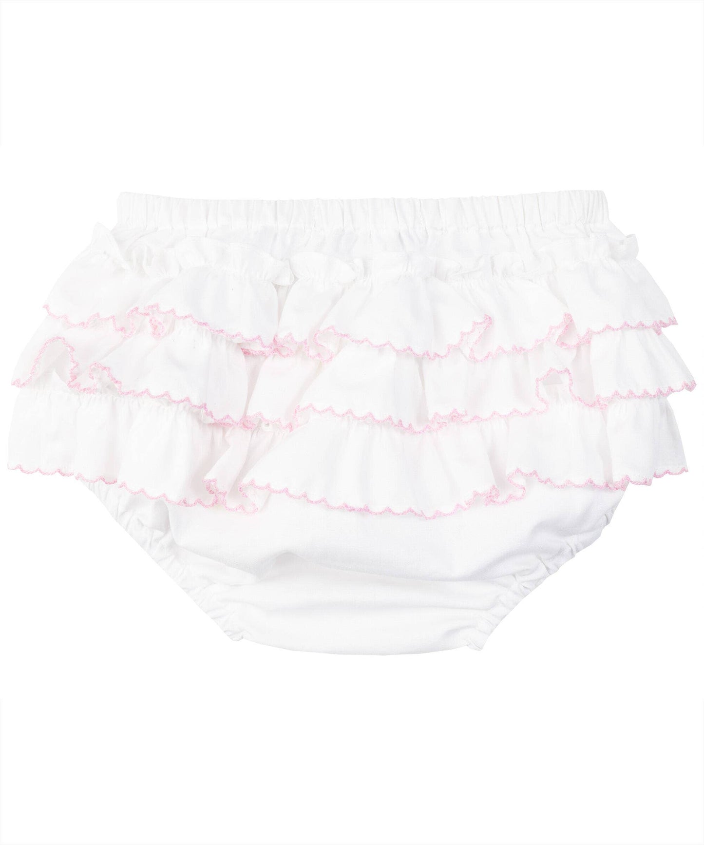White and Pink Ruffle Bloomers