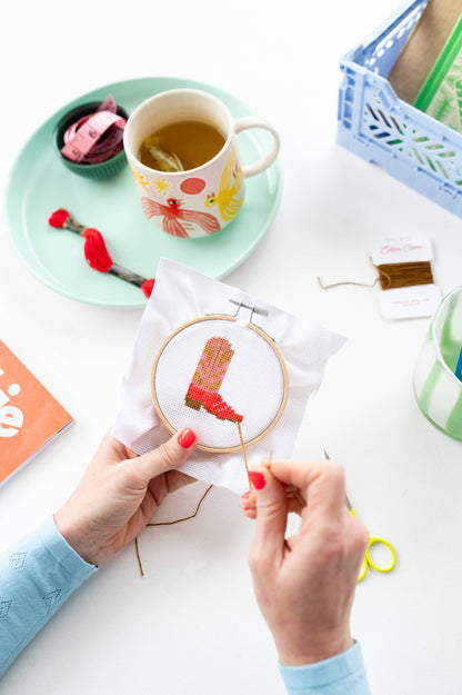 Cross Stitch Kit: Cowboy Boot