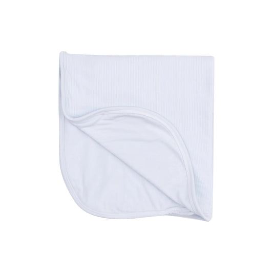 Receiving Blanket- Blue and White Stripes