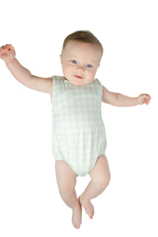 Plaid & Play Bubble Romper