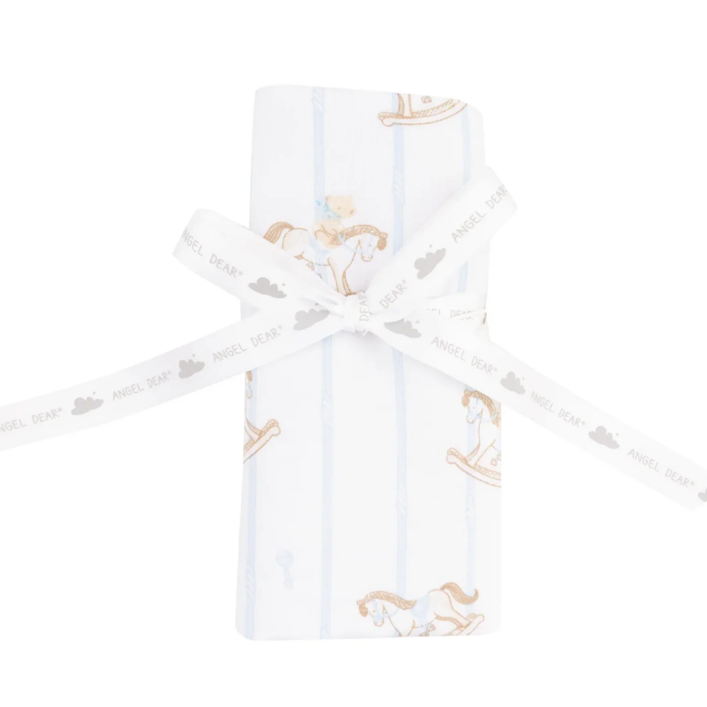 Receiving Blanket- Blue Rocking Horse