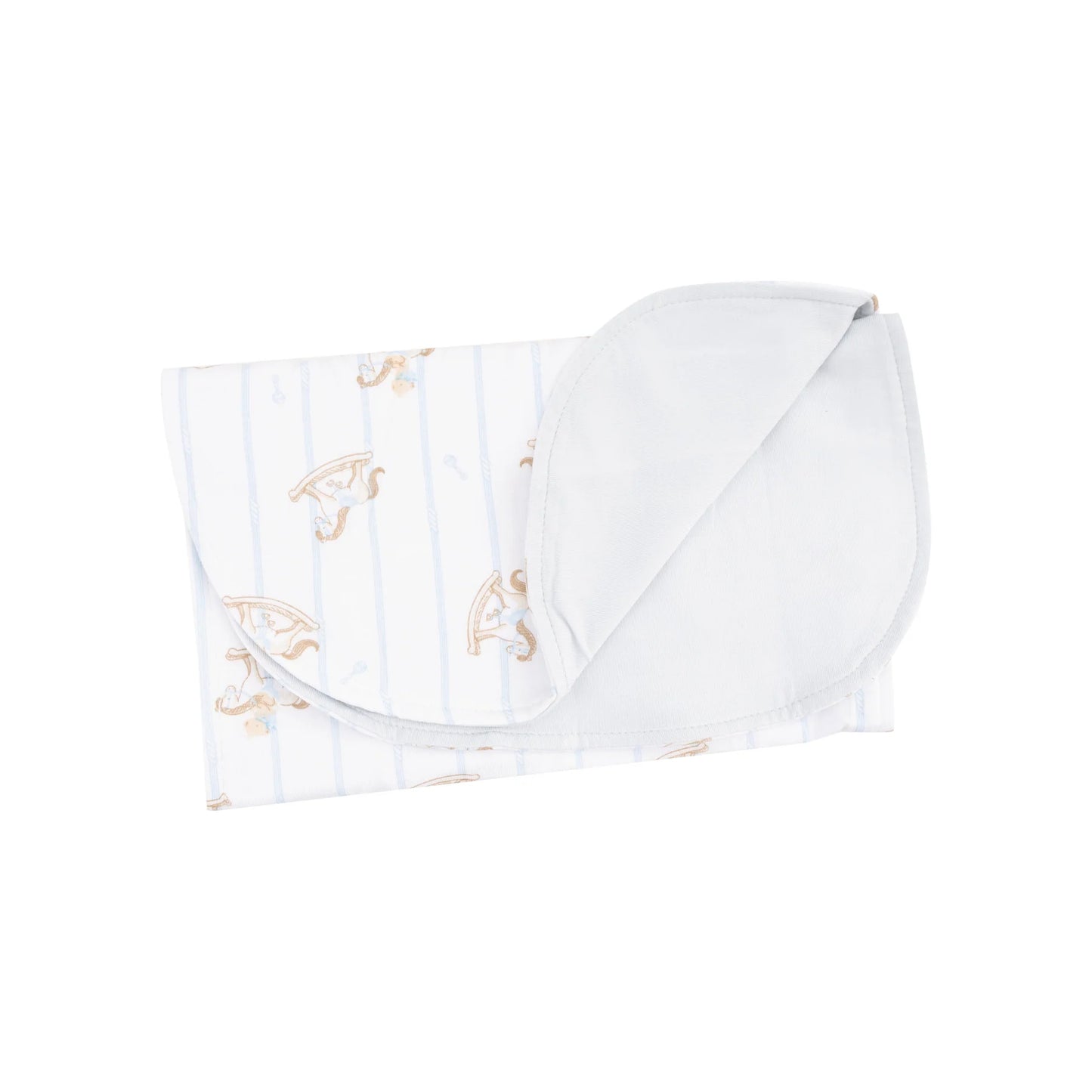Burp Cloth- Vintage Rocking Horse Blue