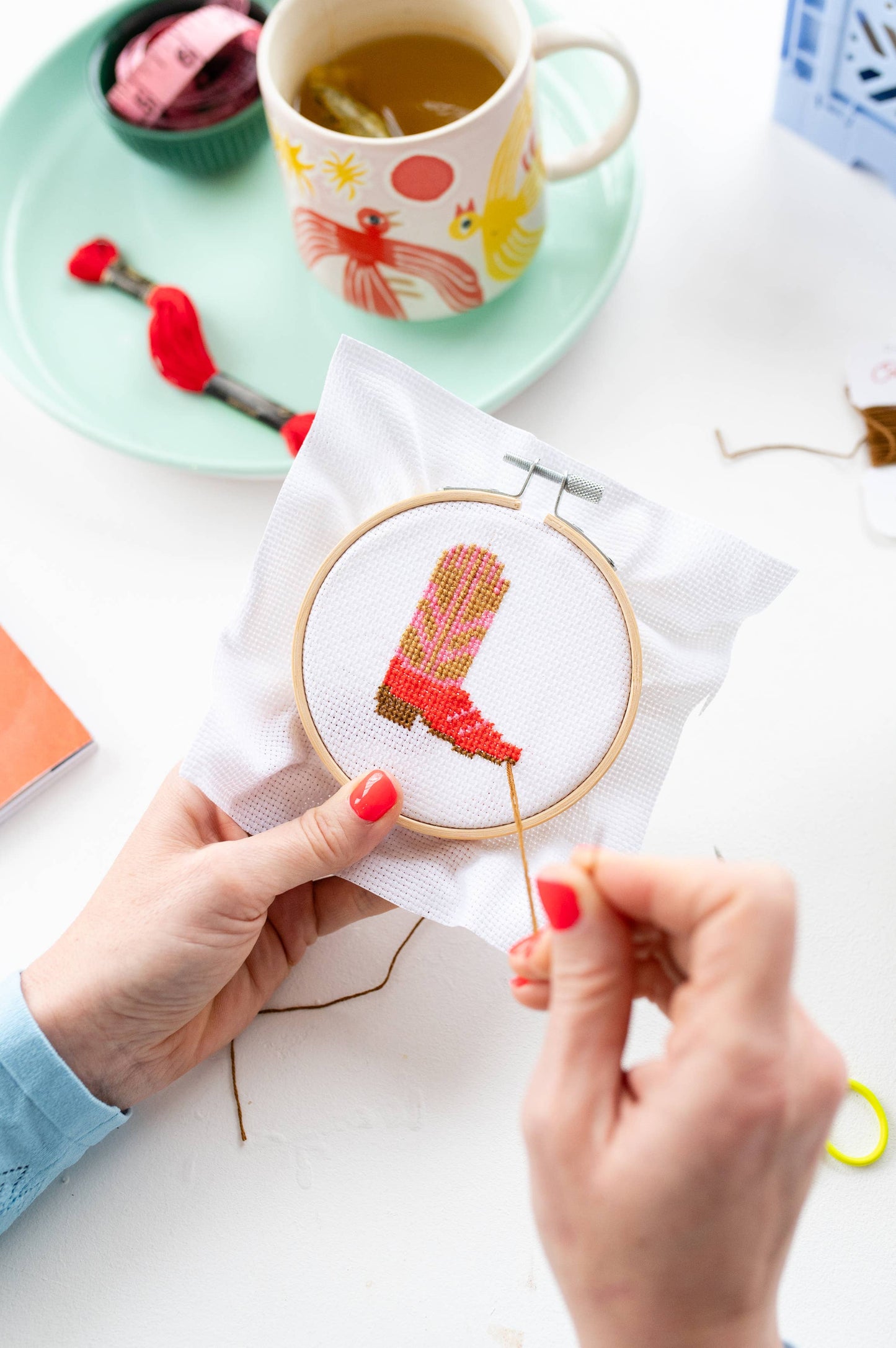 Cross Stitch Kit: Cowboy Boot